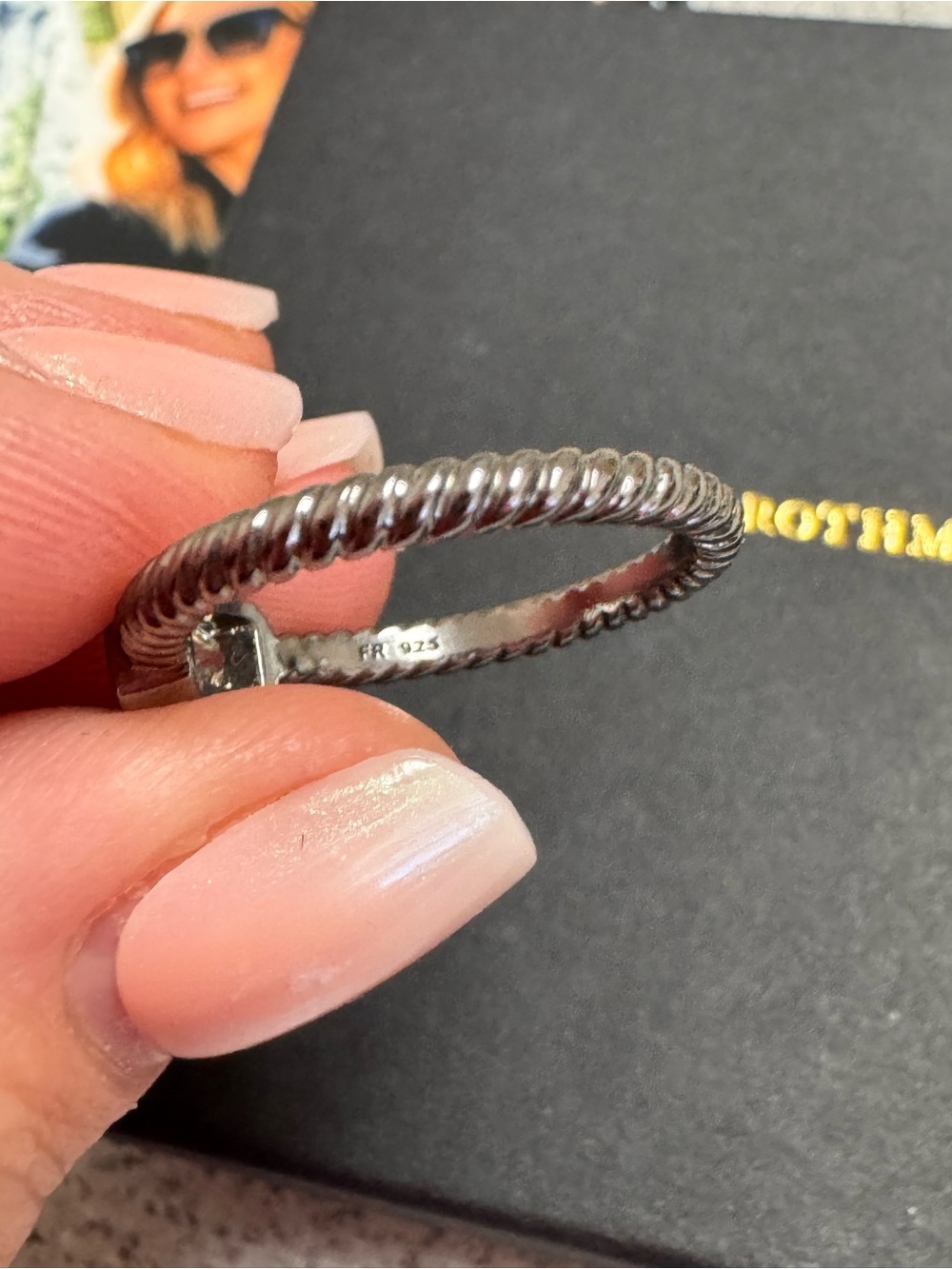 Freida Rothman Rectangular Bezel Stacking Ring - Picture 3 of 4